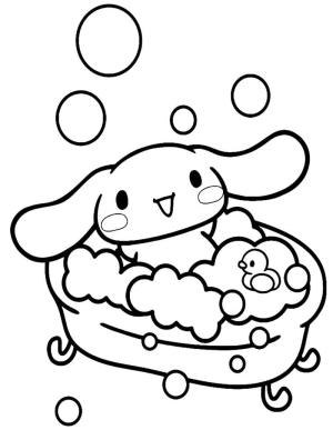 Banyo boyama sayfası,  coloring page, Banyo Cinnamoroll Çiz, 