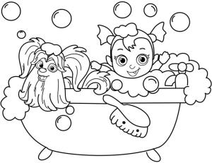 Banyo boyama sayfası,  coloring page, Çizim Banyo ücretsiz temel, 