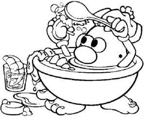 Banyo boyama sayfası,  coloring page, Banyo Yazdırılabilir Çizim, 