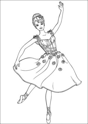 Barbi boyama sayfası,  coloring page, Barbie Dans, 