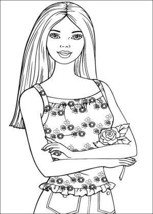 Barbi boyama sayfası,  coloring page, Güllü Barbie, 