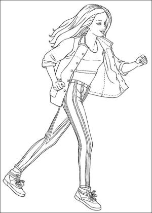 Barbi boyama sayfası,  coloring page, Barbie Koşu, 