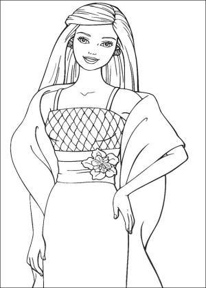 Barbi boyama sayfası,  coloring page, Güzel Barbie Yüz, 