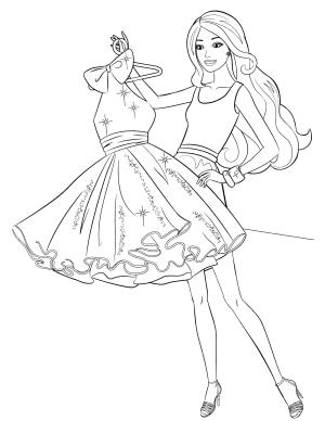 Barbie boyama sayfası, Barbie coloring page, Ücretsiz Yazdırılabilir Sevimli Barbie, 