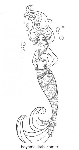 Barbie boyama sayfası – sevimli karakter, sanatsal çalışma