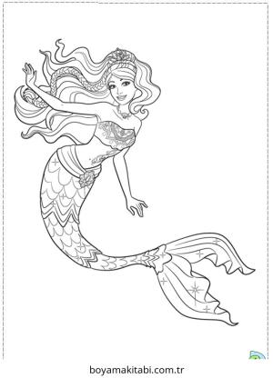 Barbie boyama sayfası – el becerilerini geliştirir, boyama çalışması