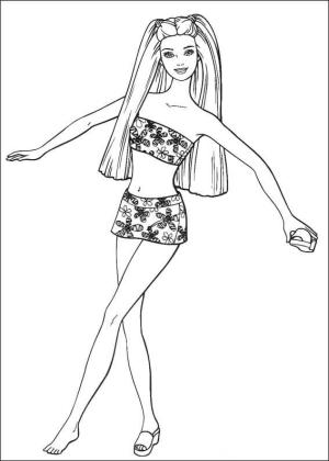 Barbie boyama sayfası, Barbie coloring page, Barbie Mayo ile, 