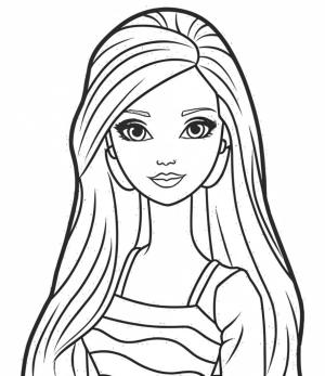 Barbie boyama sayfası, Barbie coloring page, Sevimli Barbie Bebek, 