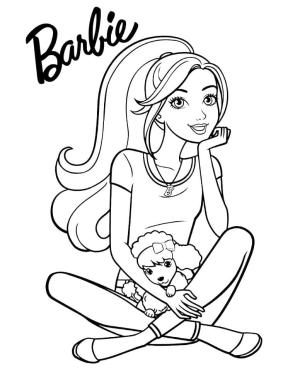 Barbie boyama sayfası, Barbie coloring page, Sevimli Barbie, 