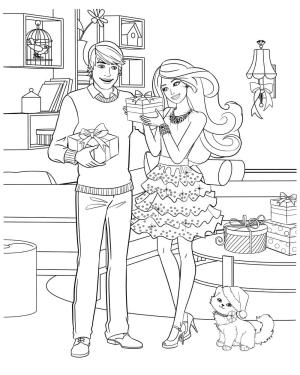 Barbie boyama sayfası, Barbie coloring page, Ken ve Barbie’yi çiz, 