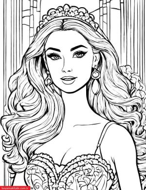 Barbie boyama sayfası, Barbie coloring page, , 