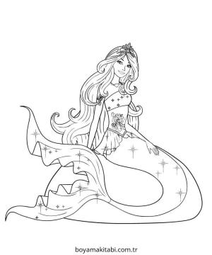 Barbie boyama sayfası – okul öncesi, evde etkinlik