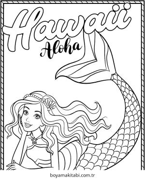 Barbie boyama sayfası – çocuk aktivitesi, PDF indir