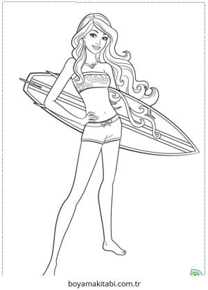 Barbie boyama sayfası – ücretsiz yazdır, boyama etkinliği