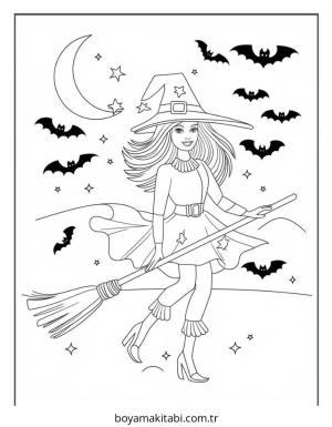 Barbie boyama sayfası – çocuklar için, çizgi film temalı