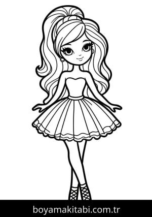 Barbie boyama sayfası 50779, Barbie coloring page, 