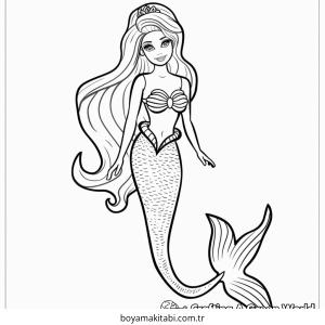 Barbie boyama sayfası – okul öncesi, evde etkinlik