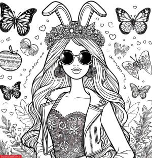 Barbie boyama sayfası, Barbie coloring page, , 