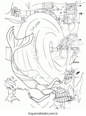 Barbie boyama sayfası – kolay boyama, eğitici aktivite