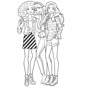 Barbie boyama sayfası, Barbie coloring page, Eğlenceli Barbie ve Arkadaşları, 