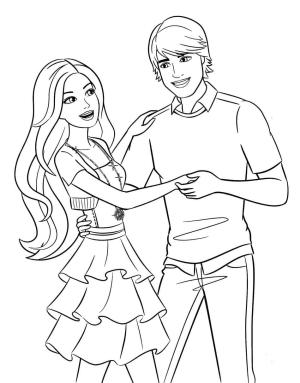 Barbie boyama sayfası, Barbie coloring page, Barbie ve Erkek Arkadaşı, 