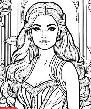 Barbie boyama sayfası, Barbie coloring page, , 