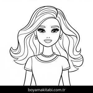 Barbie boyama sayfası – boyama etkinliği, çocuk aktivitesi