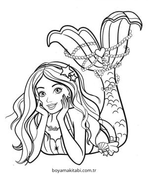 Barbie boyama sayfası – el becerilerini geliştirir, boyama çalışması
