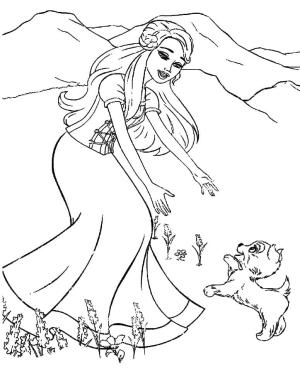 Barbie boyama sayfası, Barbie coloring page, Barbie ve Şirin Köpek Yavrusu, 