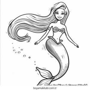 Barbie boyama sayfası – PDF indir, sevimli karakter