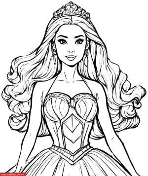 Barbie boyama sayfası, Barbie coloring page, , 