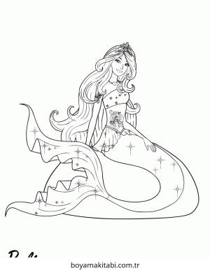 Barbie boyama sayfası – çocuk aktivitesi, PDF indir