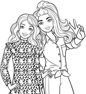 Barbie boyama sayfası, Barbie coloring page, Barbie ve Arkadaşı, 