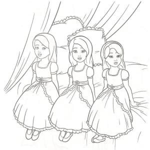 Barbie boyama sayfası, Barbie coloring page, Küçük Barbie ve Arkadaşları, 