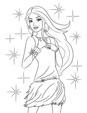 Barbie boyama sayfası, Barbie coloring page, Barbie Süperstar’ı çiz, 