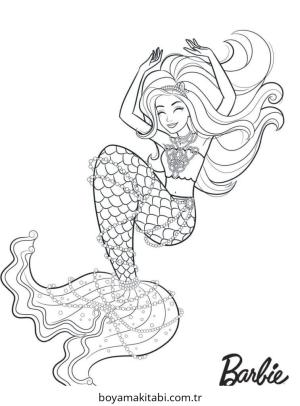 Barbie boyama sayfası – çizgi film temalı, basit çizim