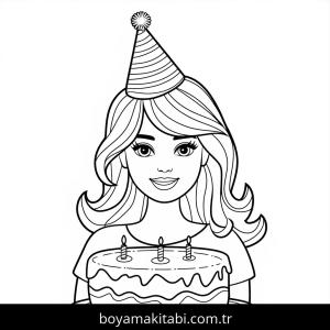 Barbie boyama sayfası – evde etkinlik, ücretsiz yazdır