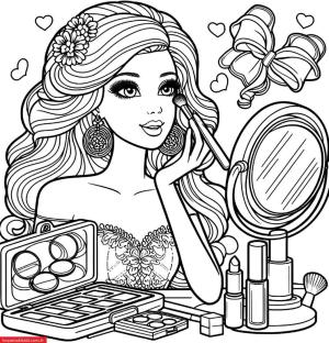 Barbie boyama sayfası, Barbie coloring page, , 