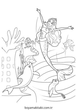 Barbie boyama sayfası – boyama çalışması, yaratıcılığı geliştirir