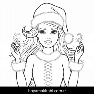 Barbie boyama sayfası – sevimli karakter, sanatsal çalışma