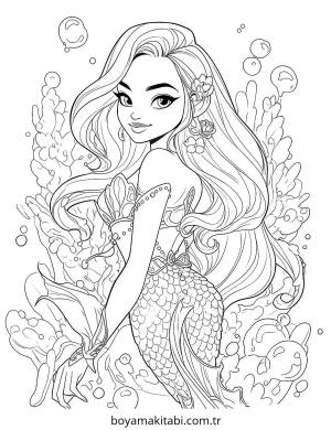 Barbie boyama sayfası – çocuklar için, çizgi film temalı