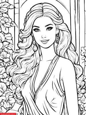 Barbie boyama sayfası, Barbie coloring page, , 