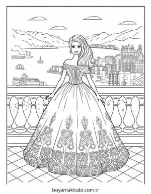 Barbie boyama sayfası – ücretsiz yazdır, boyama etkinliği