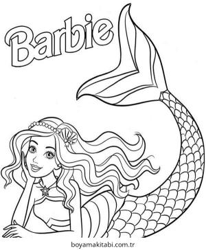 Barbie boyama sayfası – okul öncesi, evde etkinlik