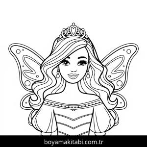 Barbie boyama sayfası – el becerilerini geliştirir, boyama çalışması