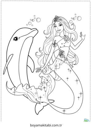 Barbie boyama sayfası – keyifli zaman, renkli çizimler