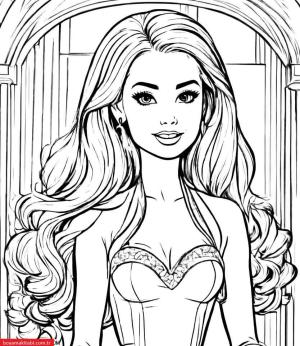 Barbie boyama sayfası, Barbie coloring page, , 