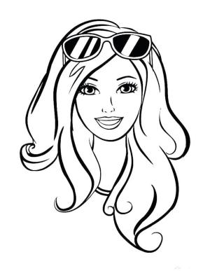 Barbie boyama sayfası, Barbie coloring page, Havalı Barbie Yüz, 