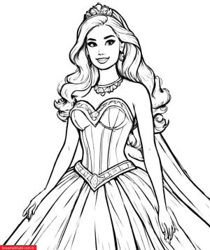 Barbie boyama sayfası, Barbie coloring page, , 