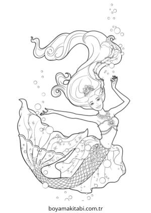 Barbie boyama sayfası – boyama etkinliği, çocuk aktivitesi